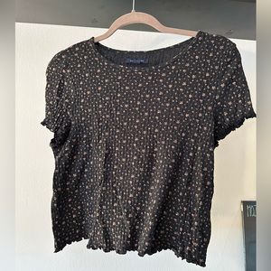 American Eagle Floral Baby Tee - Crop Top